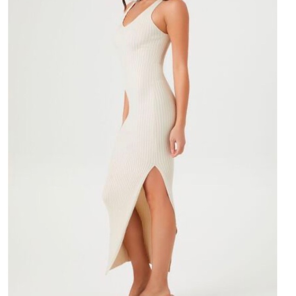 Forever 21 Tan Ribbed Sleeveless Bodycon Midi Dress - Picture 2 of 9